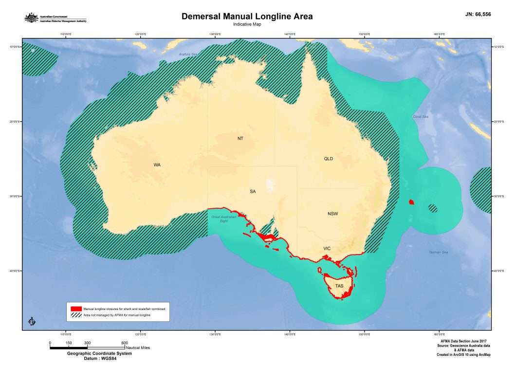 Demersal manual longline area map