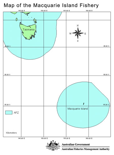 Map of the Macquarie Island Fishery