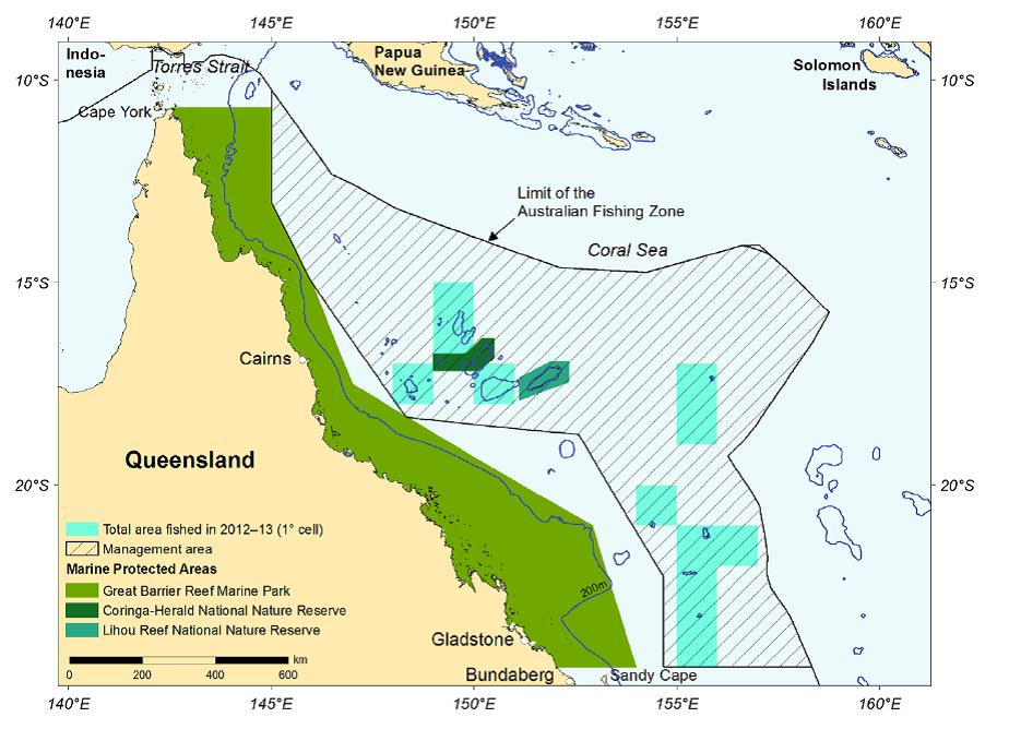 Coral Sea Fishery Map