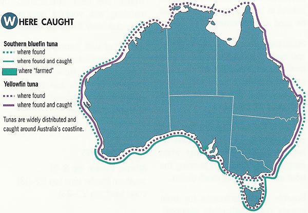 Tuna distribution map