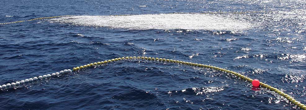 Large net at sea