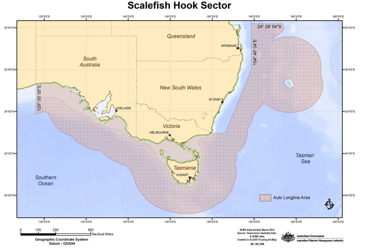 Scalefish hook sector map