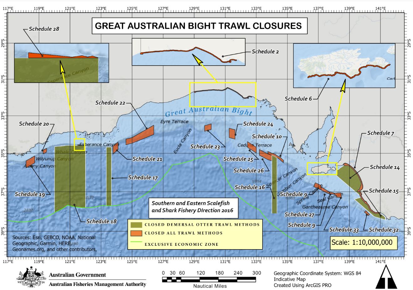 Great Australian Bight closures map