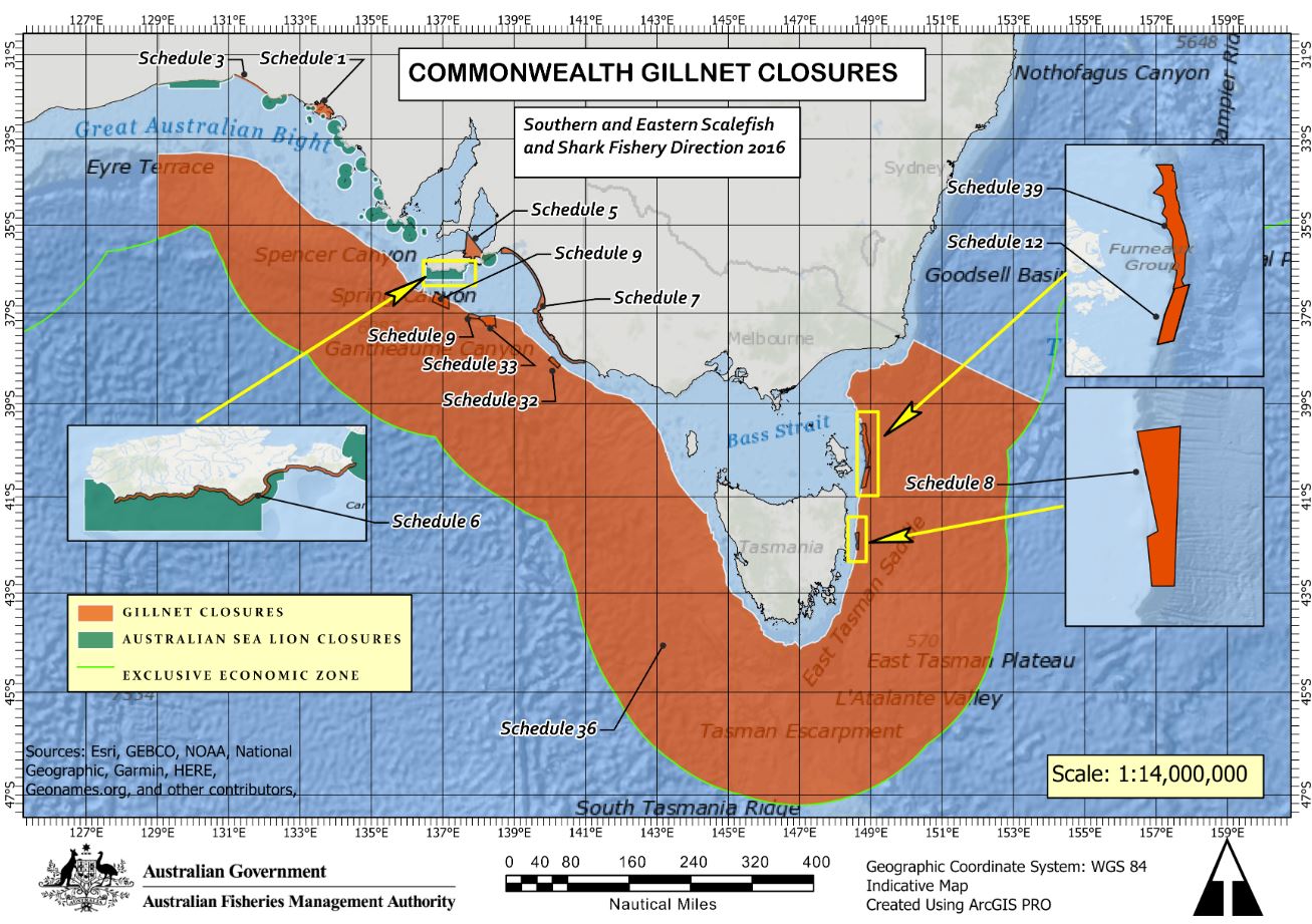 Gillnet closures map