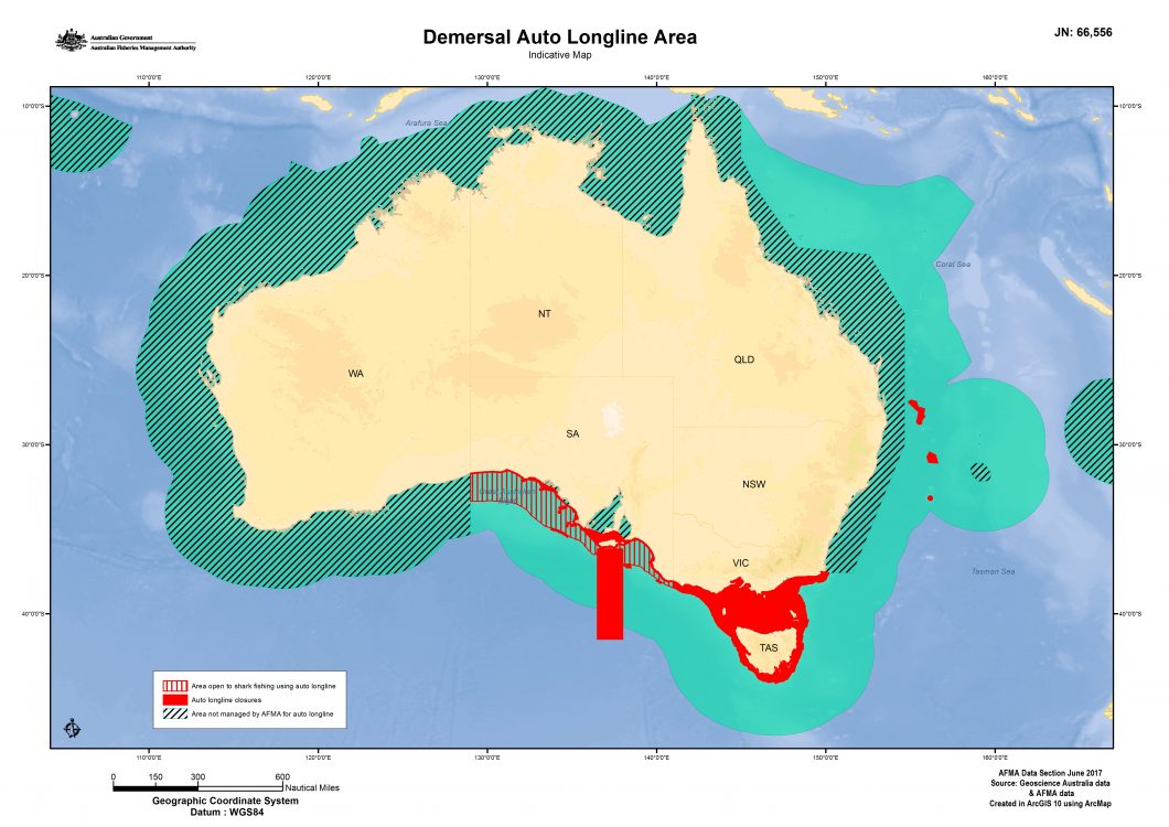 Demersal auto longline area map