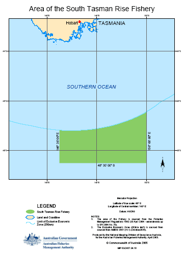 South Tasman Rise map