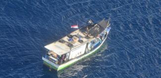Indonesian boat in water
