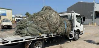 Ghost net on a truck