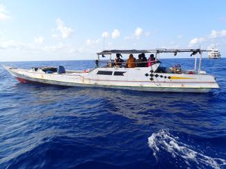 An Indonesian fishing vessel apprehended in Australian waters 