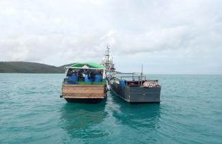 Image of stern of vessel from incident on 7 March 2026