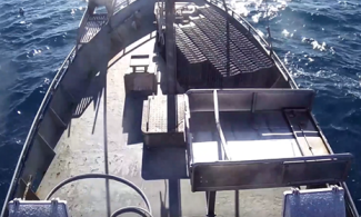 overhead shot of the boat 